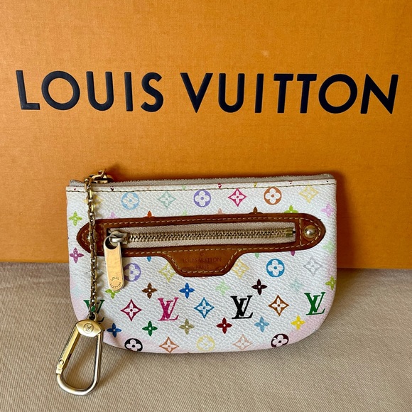 Louis Vuitton Multicolor Pochette Plate Rare Auth - Picture 4 of 16